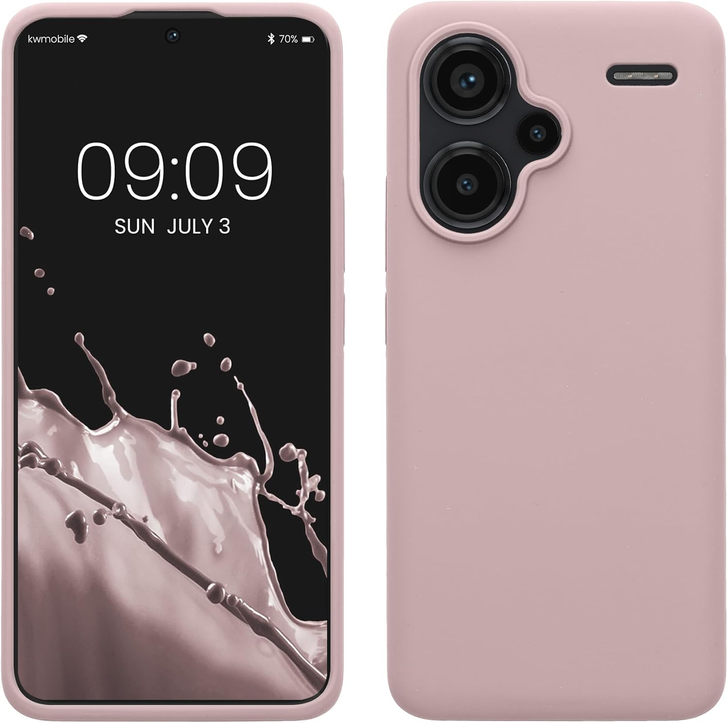 KW Xiaomi Redmi Note 13 Pro+ 5G Θήκη Σιλικόνης Rubberized TPU - Nude Lilac