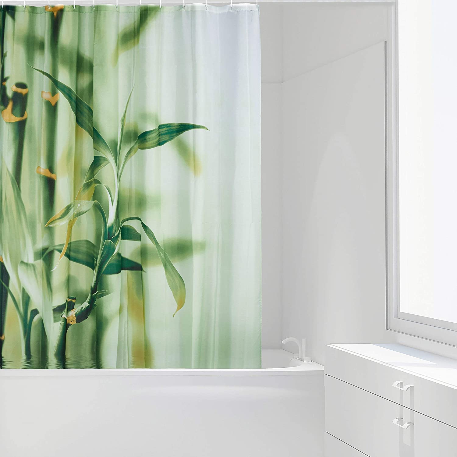 Relaxdays Κουρτίνα Μπάνιου - Design Μπαμπού - Green - 4052025207540