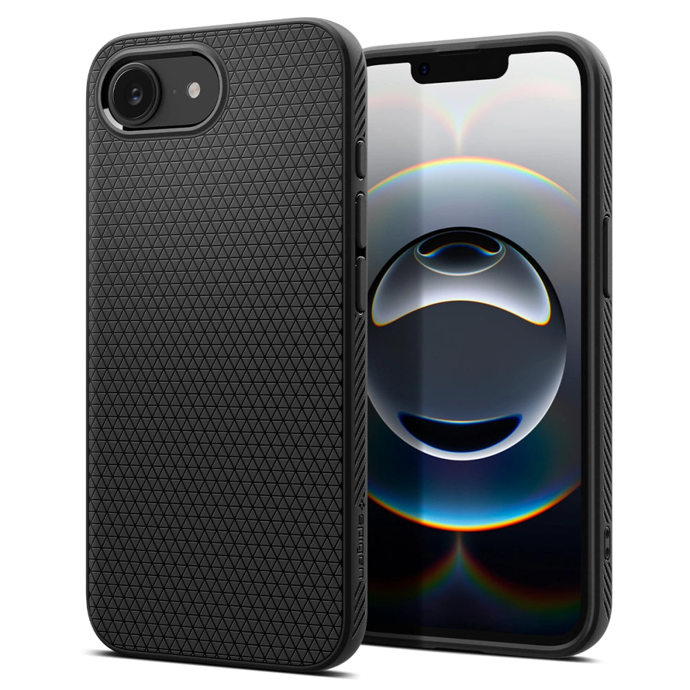 Spigen iPhone 16e Liquid Air Θήκη Σιλικόνης - Matte Black