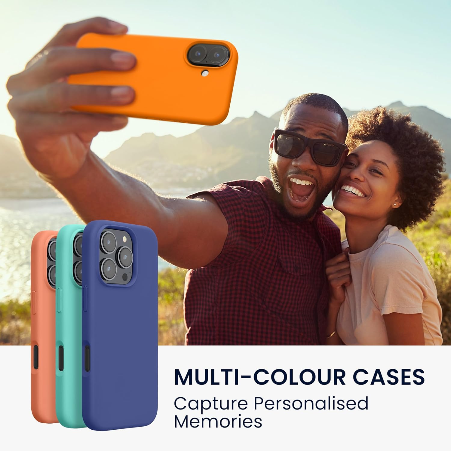 KW iPhone 16 Θήκη Σιλικόνης Rubberized TPU - Fruity Orange