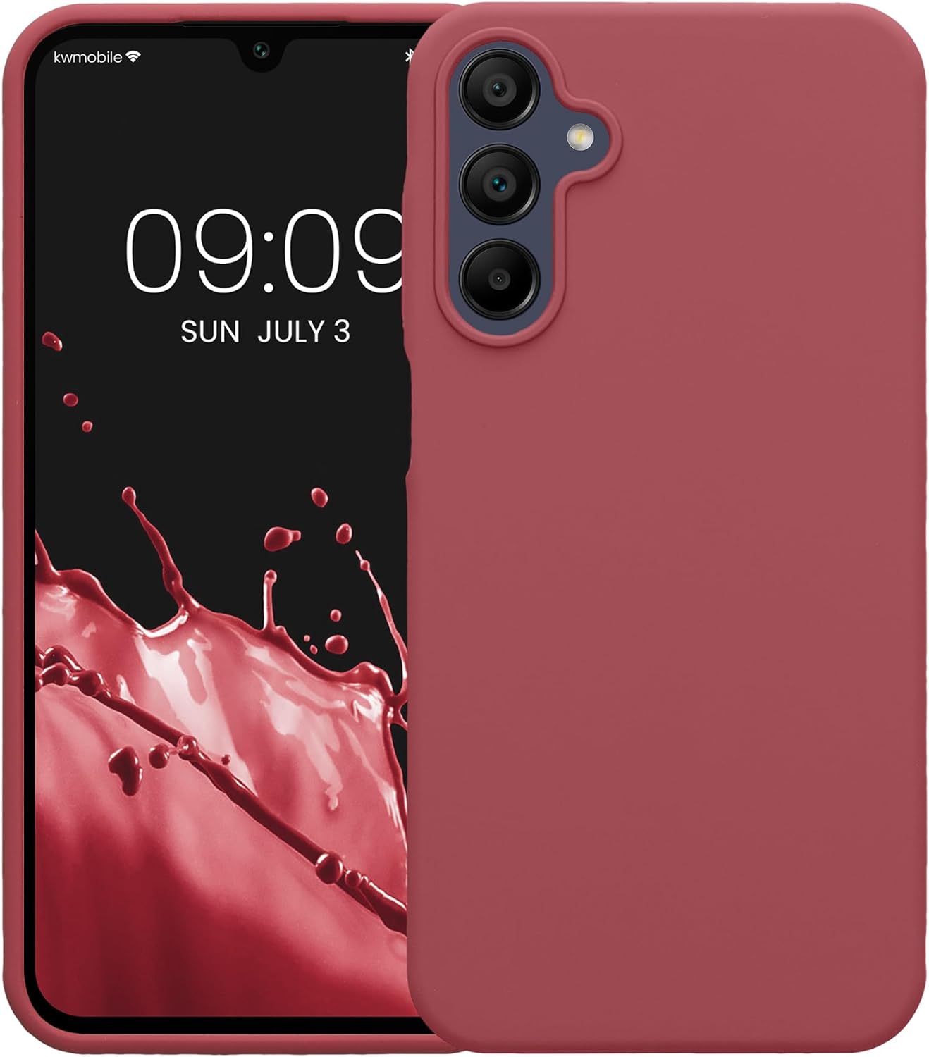 KW Samsung Galaxy A15 4G / A15 5G Θήκη Σιλικόνης Rubberized TPU - Dark Rose