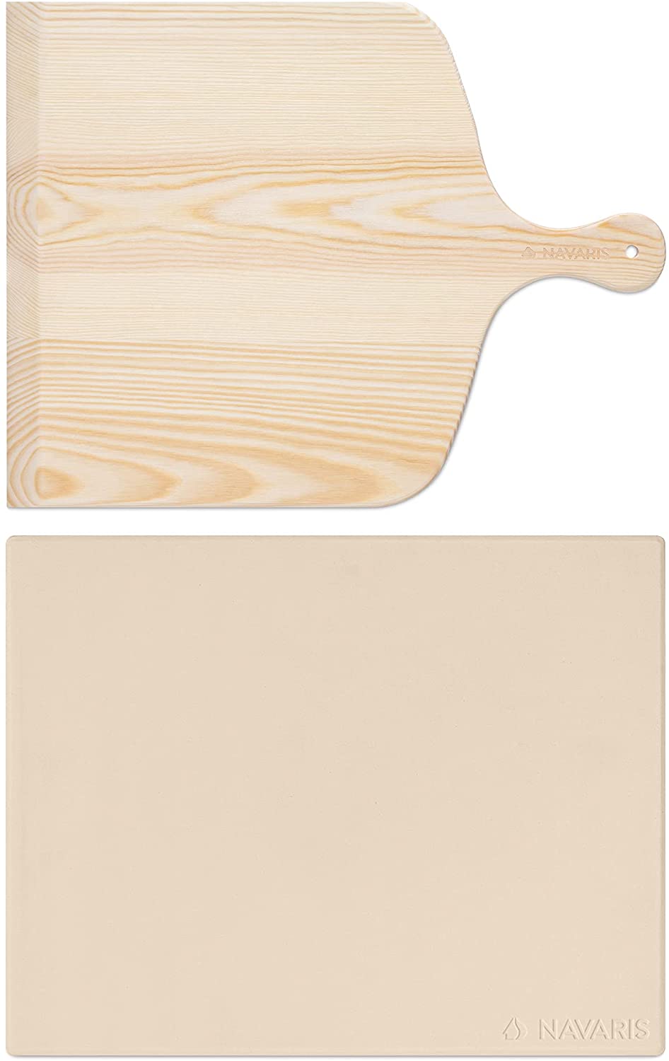 Navaris Σετ Πέτρα Ψησίματος και Ξύλινο Φτυάρι Πίτσας - 48593.03
