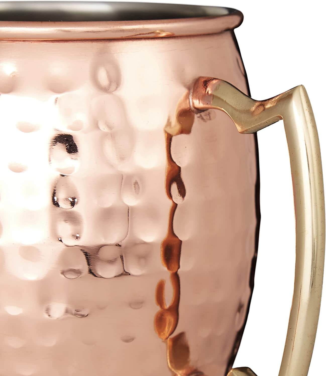 Relaxdays Moscow Mule Σετ με 2 Κούπες για Cocktail από Ανοξείδωτο Ατσάλι και Επίστρωση Χαλκού - 500ml - Rose Gold - 4052025208394