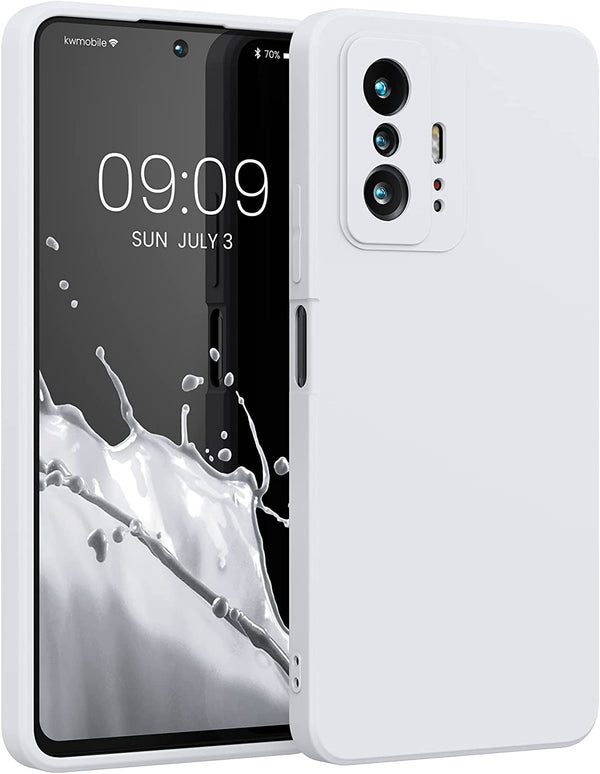 KW Xiaomi 11T / 11T Pro Θήκη Σιλικόνης Rubberized TPU - White - 56573.02