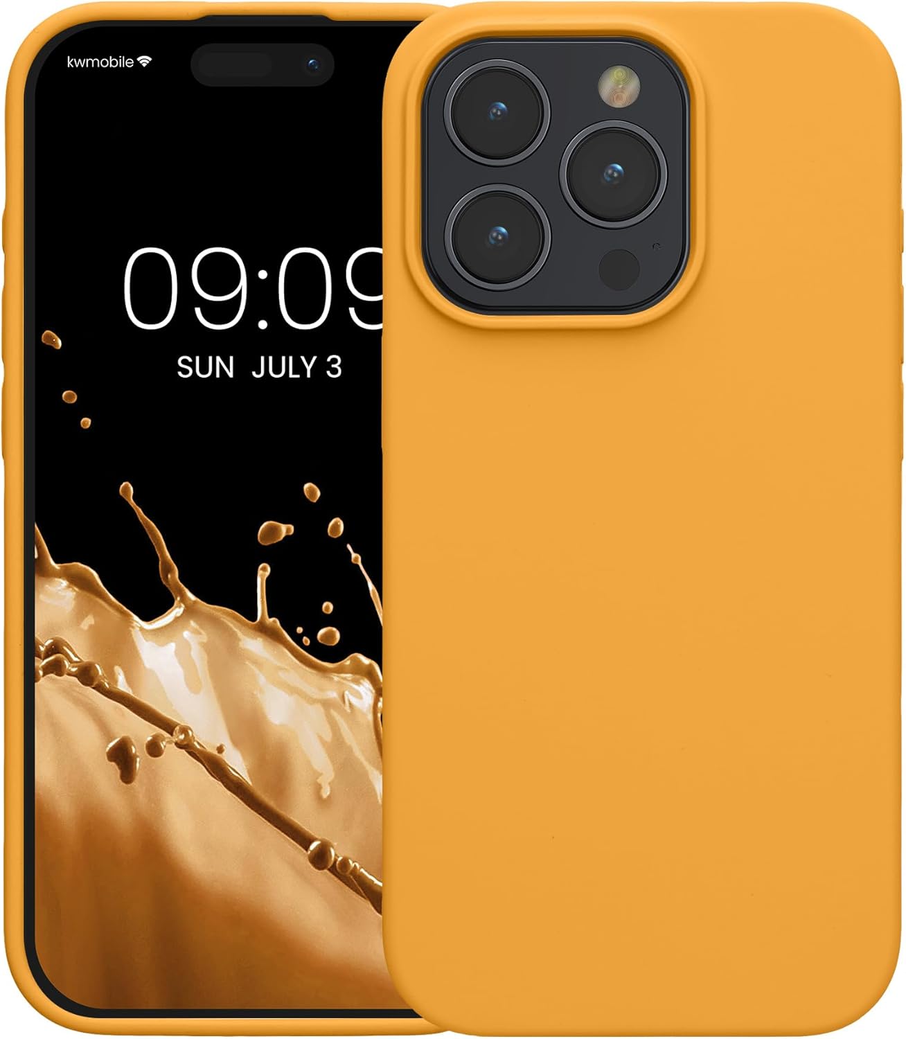 KW iPhone 15 Pro Θήκη Σιλικόνης Rubberized TPU - Mango