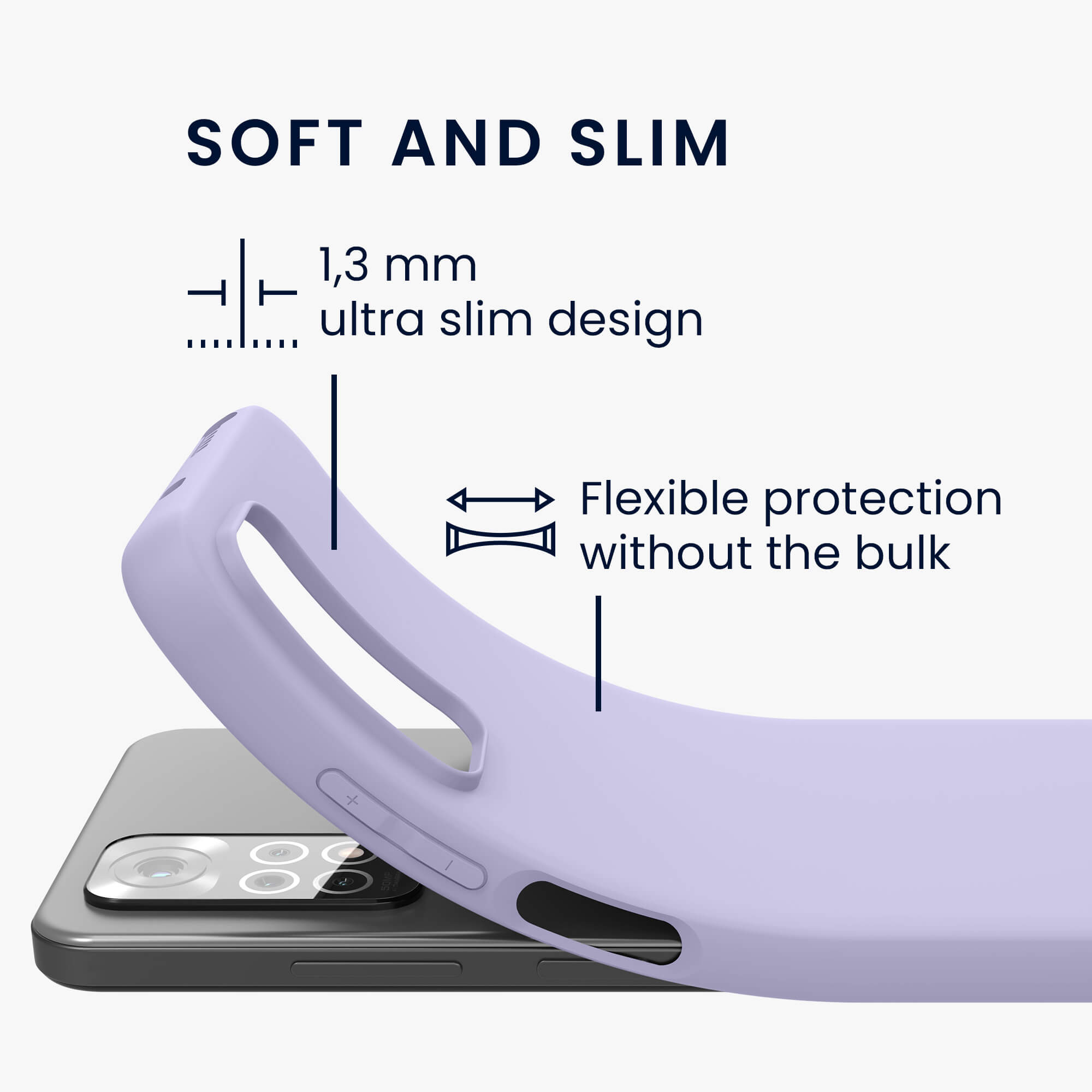 KW Xiaomi Redmi Note 11 / Redmi Note 11S Θήκη Σιλικόνης TPU - Lavender - 57368.108