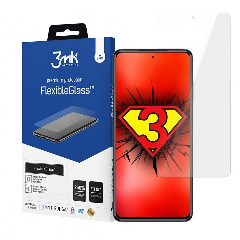 3MK Xiaomi Poco X3 NFC 0.30mm 7H Anti Fingerprint Flexible Tempered Glass Ευλύγιστο Αντιχαρακτικό Γυαλί Οθόνης - Clear