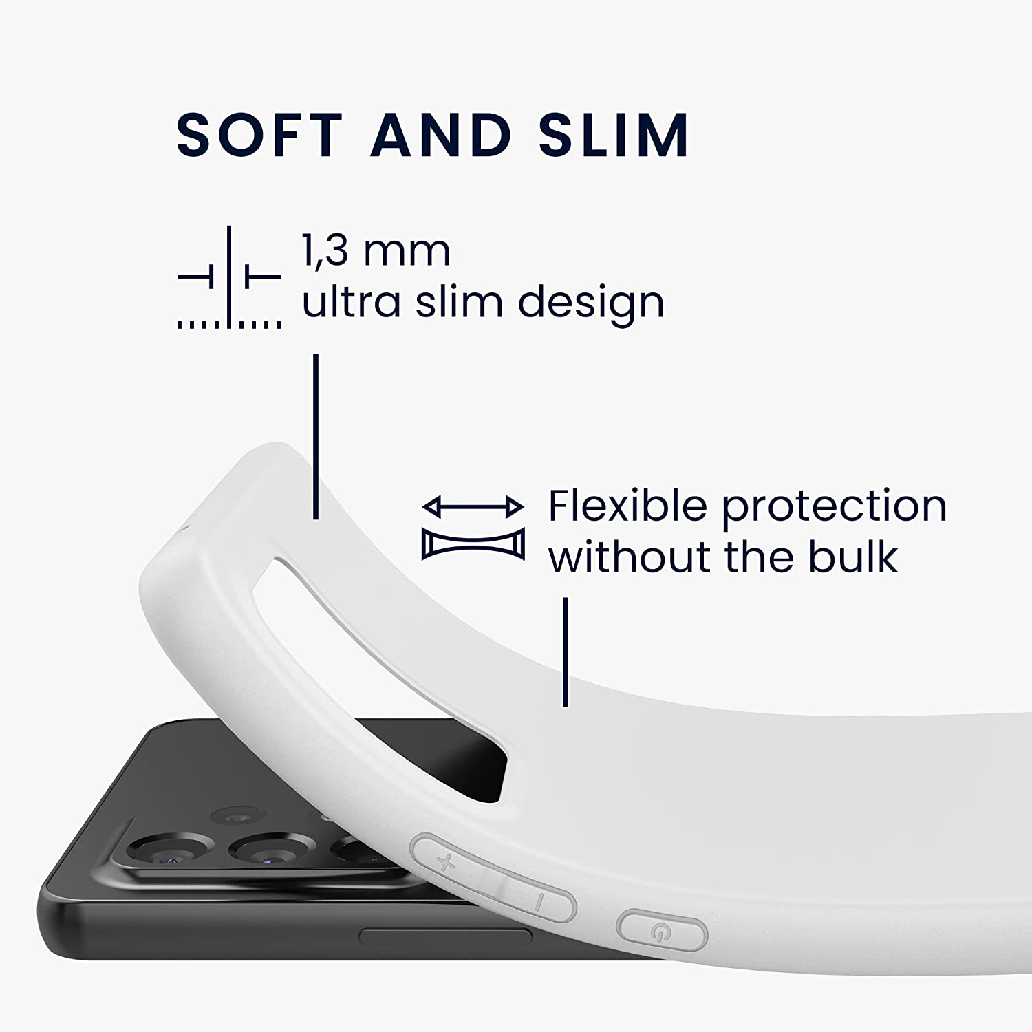 KW Samsung Galaxy A53 5G Θήκη Σιλικόνης TPU - White Matt - 57808.48