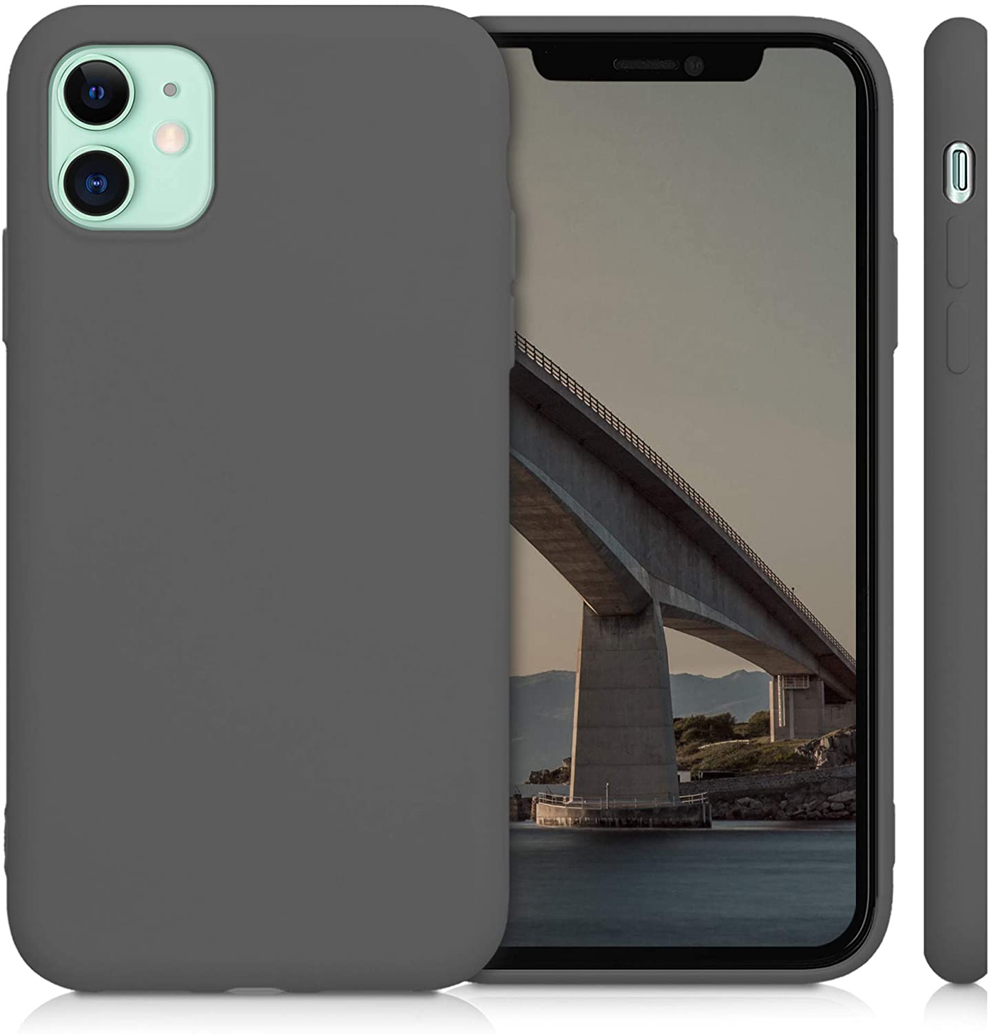 KW iPhone 11 Θήκη Σιλικόνης Rubberized TPU - Titanium Grey - 50791.155