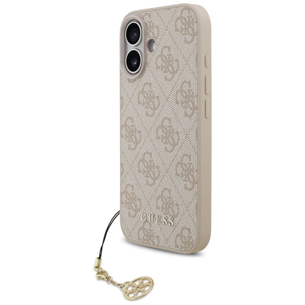 Guess iPhone 17 - 4G Charms Collection MagSafe - Θήκη με Επένδυση Συνθετικού Δέρματος - Pink - GUHMP17SGF4GCP