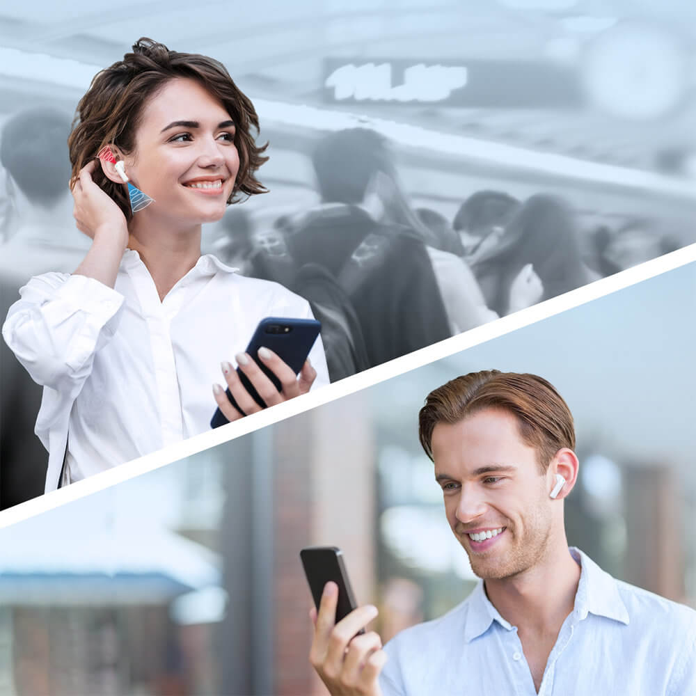 Joyroom Dual-Mic Enc TWS Bluetooth 5.3 - Ασύρματα ακουστικά για Κλήσεις / Μουσική - White - JR-TL11