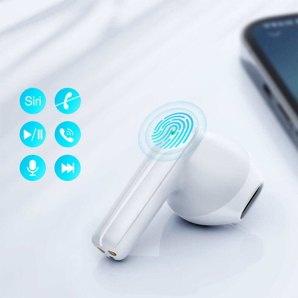 Joyroom Dual-Mic Enc TWS Bluetooth 5.3 - Ασύρματα ακουστικά για Κλήσεις / Μουσική - White - JR-TL11