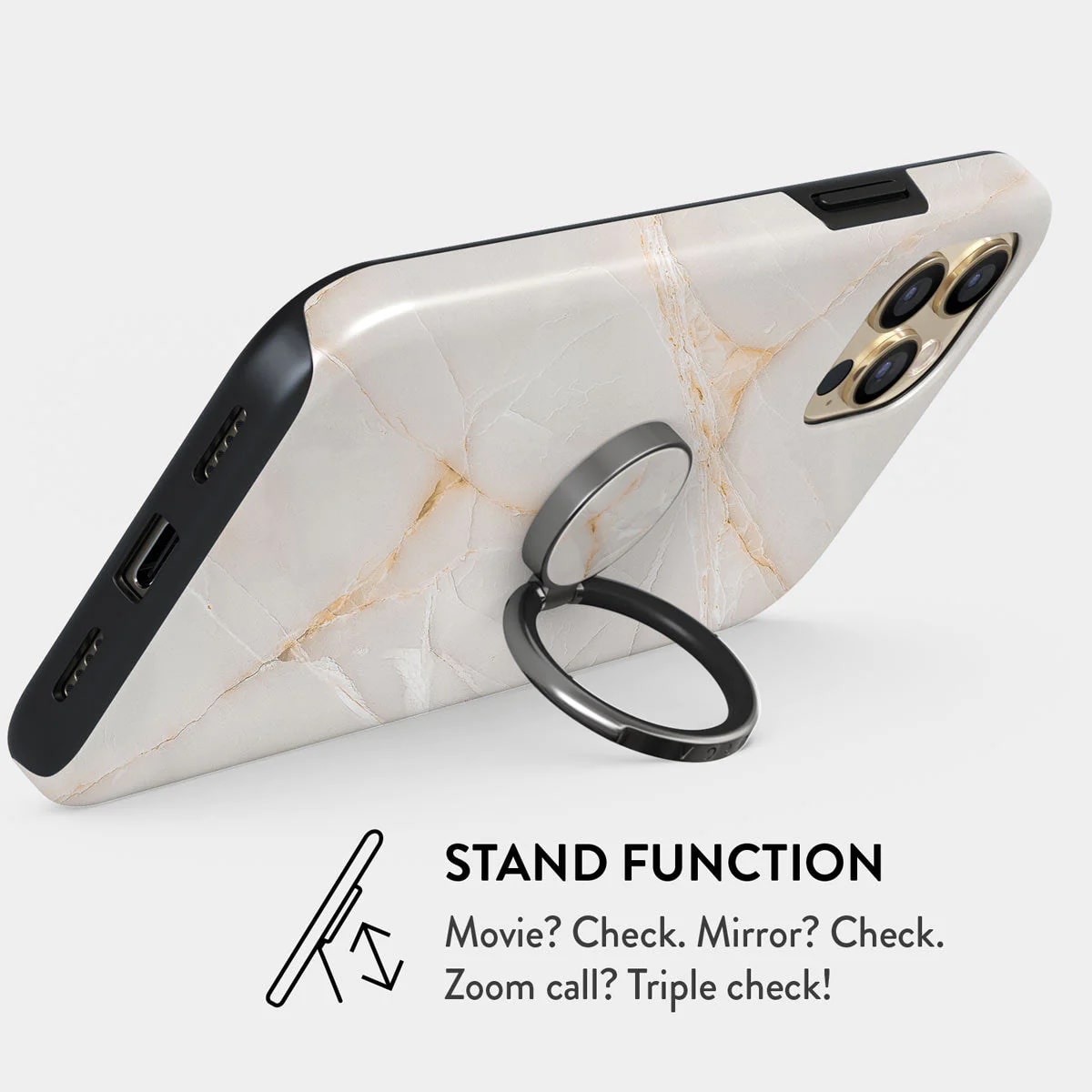 Burga Ring Holder - Δαχτυλίδι Συγκράτησης Κινητού - Βάση Στήριξης - Gunmetal - Vanilla Sand