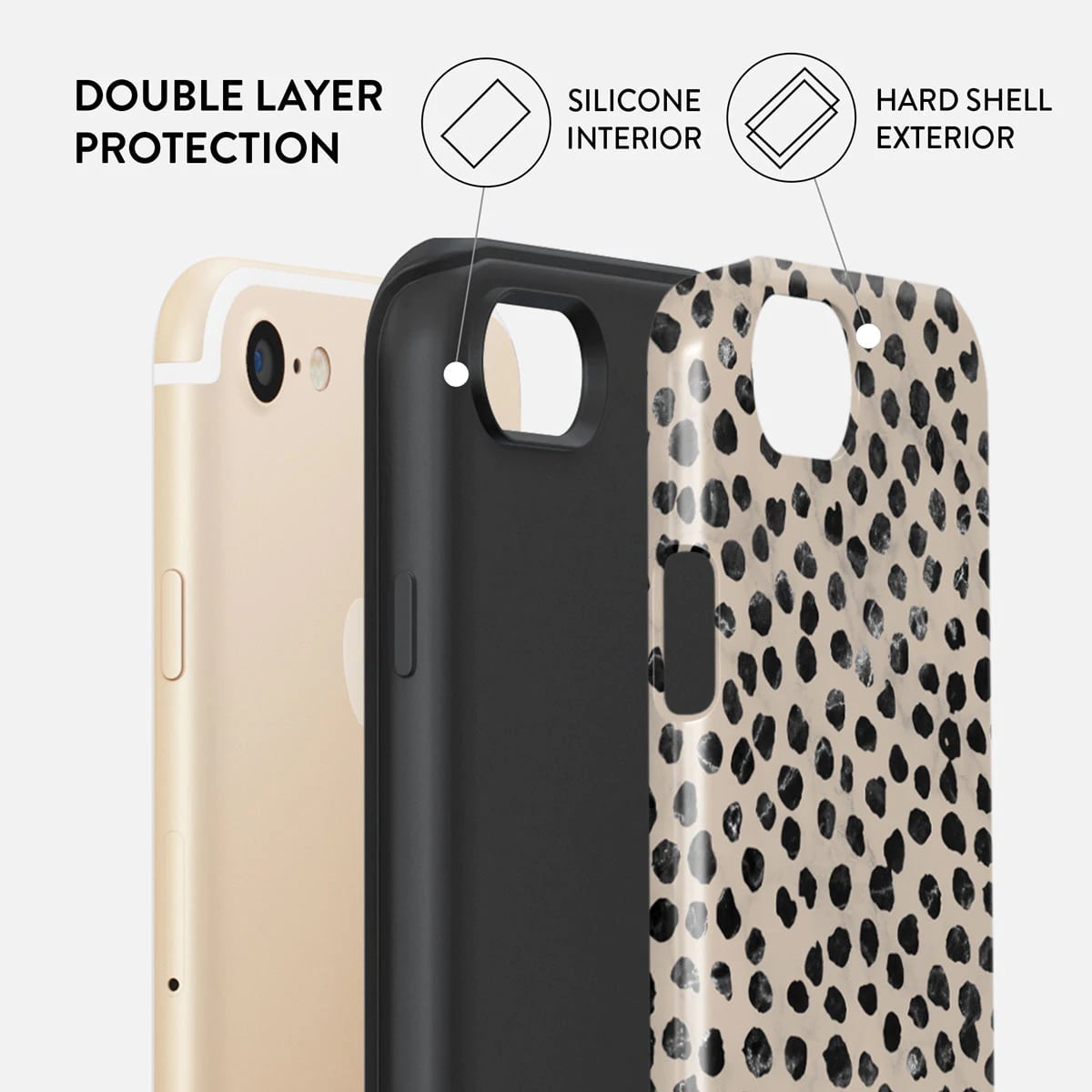 Burga iPhone SE 2022 / SE 2020 / 7 / 8 Fashion Tough Σκληρή Θήκη - Almond Latte