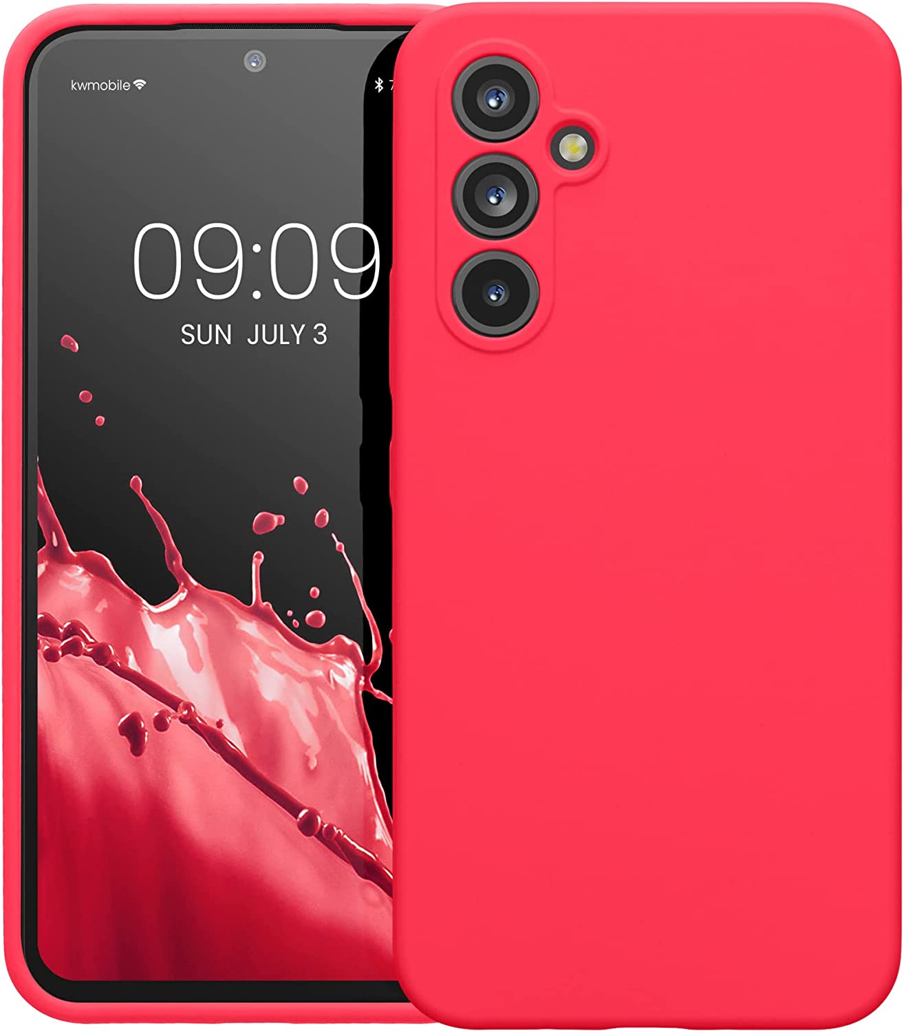 KW Samsung Galaxy A54 5G Θήκη Σιλικόνης Rubberized TPU - Neon Pink - 60795.77