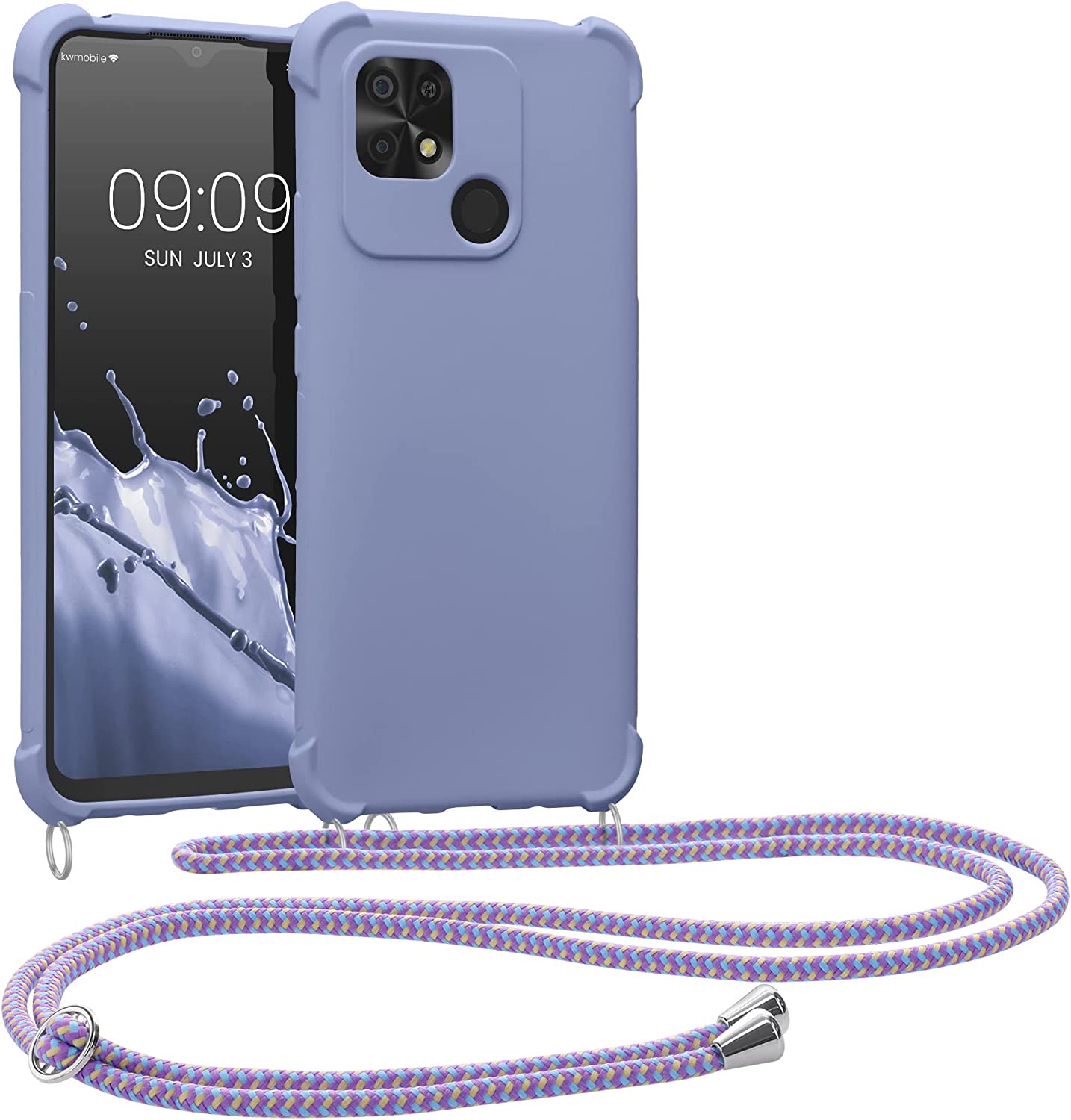 KW Xiaomi Redmi 10C Θήκη Σιλικόνης TPU με Λουράκι - Lavender - 59233.108