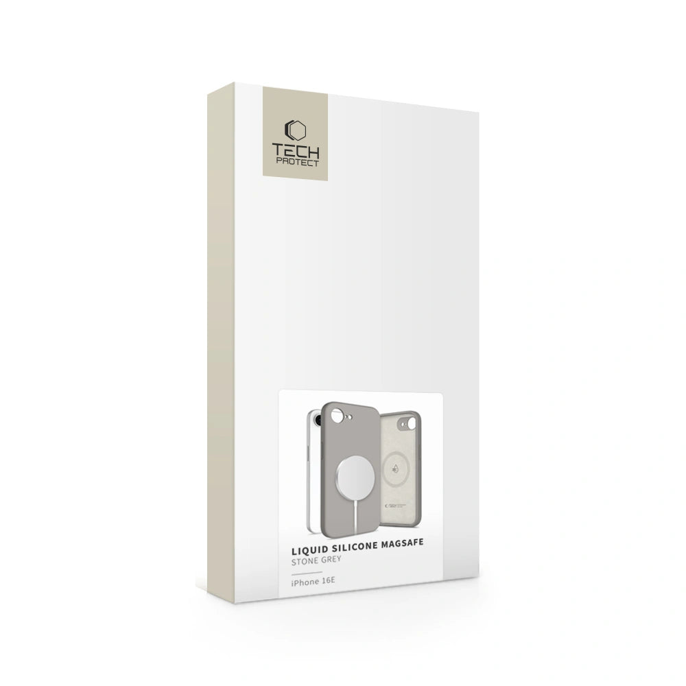 Tech-Protect iPhone 16e Liquid Silicone MagSafe Θήκη Σιλικόνης - Stone Grey