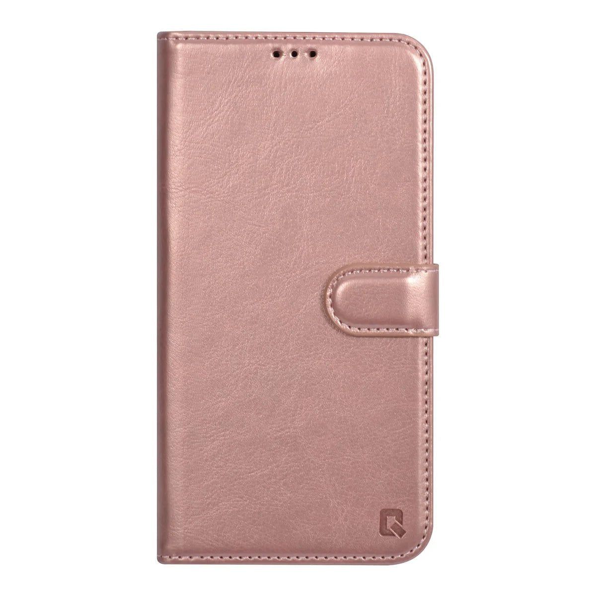 Tuniq iPhone 15 Pro Max - Θήκη Πορτοφόλι Stand από Δερματίνη - Rose Gold