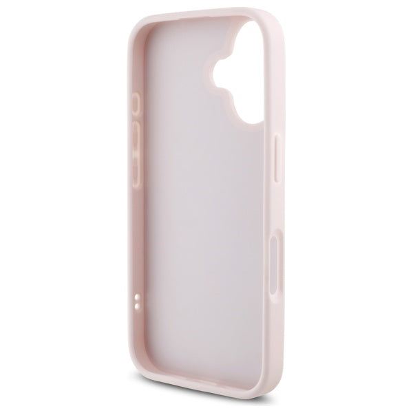Karl Lagerfeld iPhone 16 - Quilted Signature - Θήκη με Επένδυση Συνθετικού Δέρματος - Pink - KLHCP16SPQDSMGP