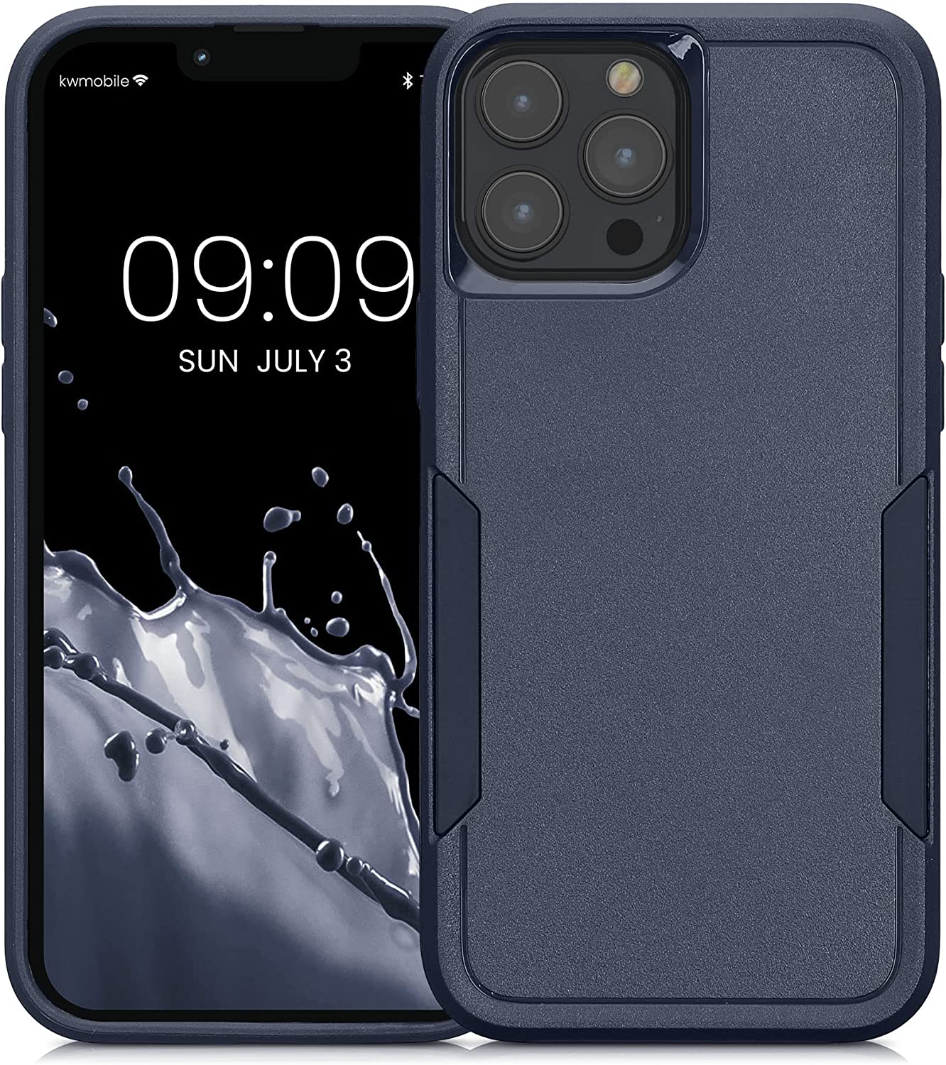 KW iPhone 13 Pro Max Shockproof Hybrid Σκληρή Θήκη με Πλαίσιο Σιλικόνης TPU - Dark Blue - 59200.17