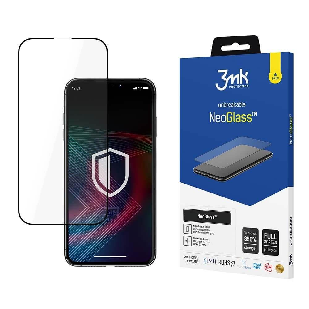 3MK iPhone 14 Pro Max NeoGlass 8H Full Screen Αντιχαρακτικό Γυαλί Οθόνης - Black