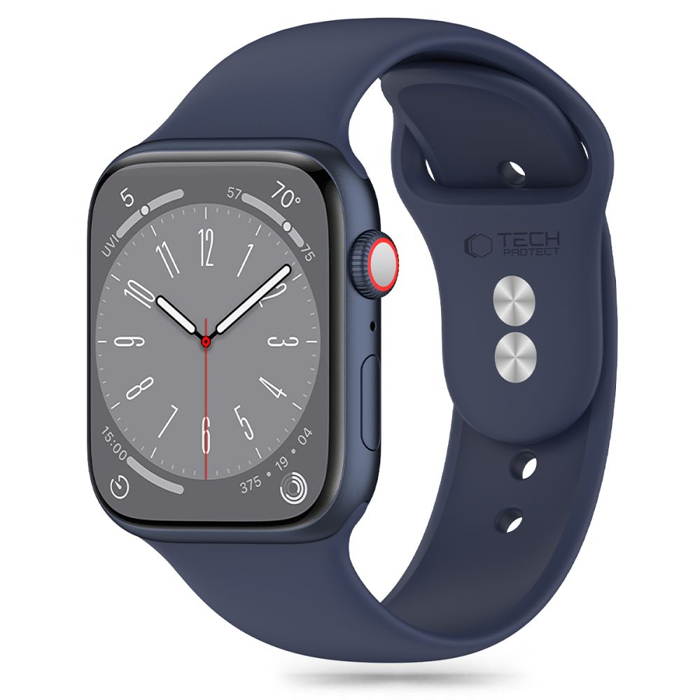 Tech-Protect Λουράκι Apple Watch 4/5/6/7/8/9/10/11 - SE (1/2/3) - ULTRA (1/2/3) - 44/45/46/49mm Silicone Σιλικόνης - Midnight Blue