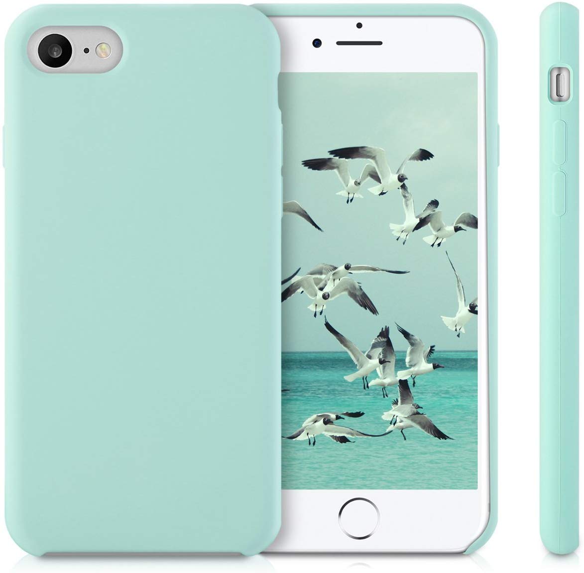 KW iPhone SE 2022 / SE 2020 / 7 / 8 Θήκη Σιλικόνης Rubber TPU - Mint - 40225.71