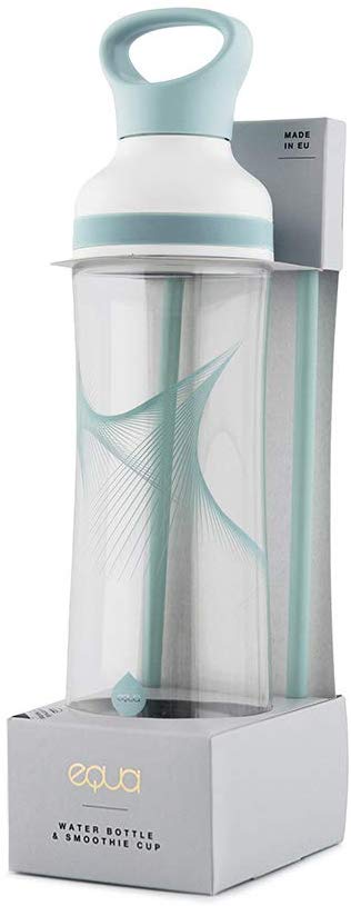 Equa Flow Wave 2in1 Πλαστικό Μπουκάλι Νερού BPA Free - 800ml - Blue / Διάφανο