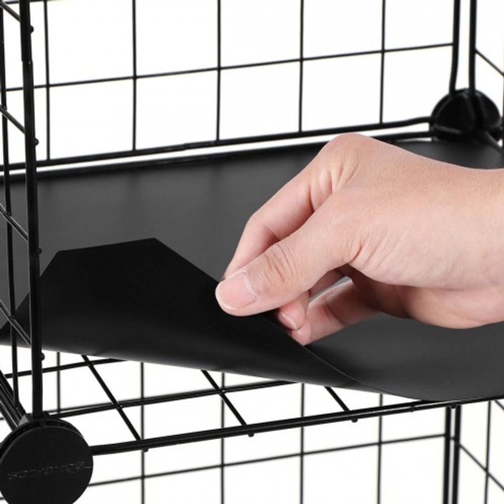 Songmics Σύστημα Αποθήκευσης με 12 Ράφια από Μεταλλικό Πλέγμα - Black - LPI34H