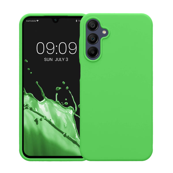 KW Samsung Galaxy A15 4G / A15 5G Θήκη Σιλικόνης Rubberized TPU - Lime Green