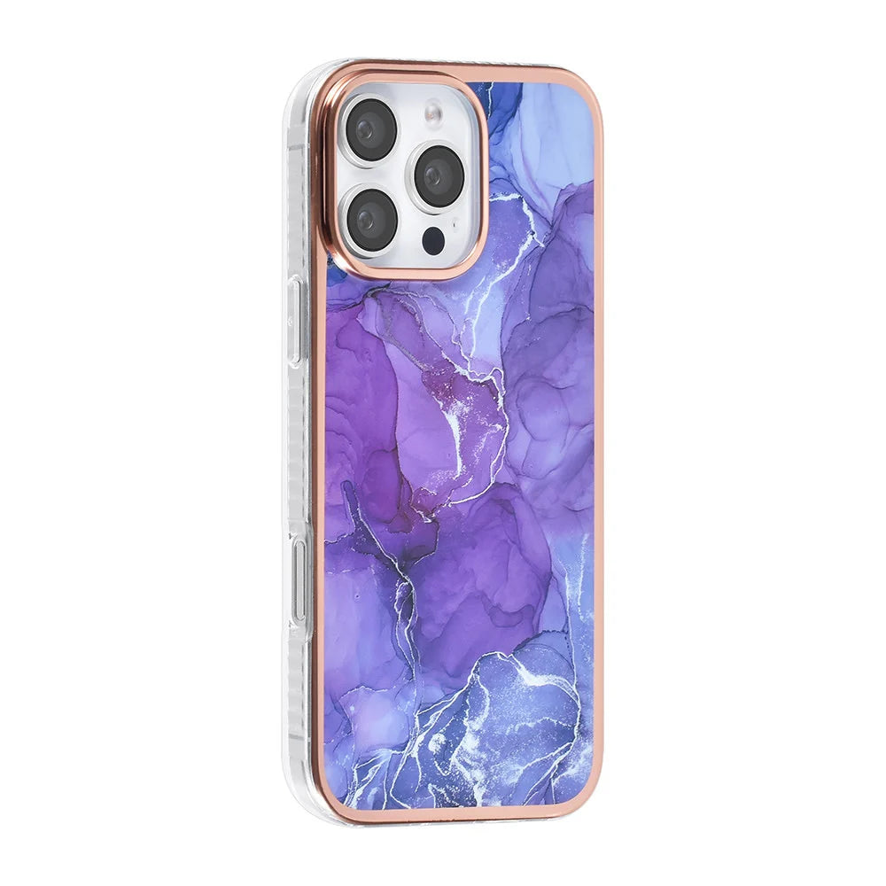 Tuniq iPhone 16 Pro Max Silicone Θήκη Σιλικόνης - Marble / Purple
