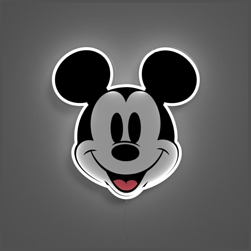 Yellowpop Φωτιστικό Neon LED με Καλώδιο USB - Disney Mickey Printed Face - White