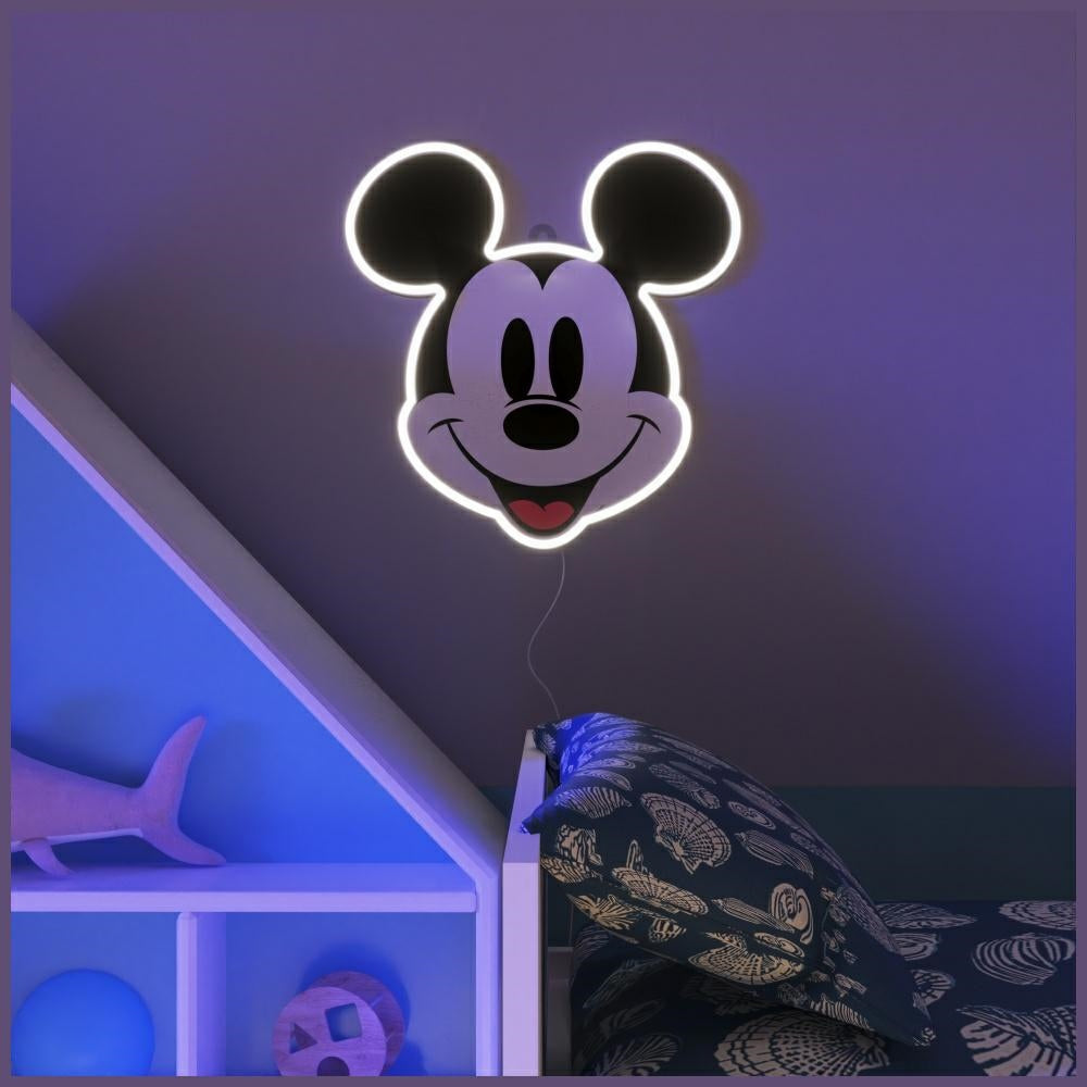 Yellowpop Φωτιστικό Neon LED με Καλώδιο USB - Disney Mickey Printed Face - White