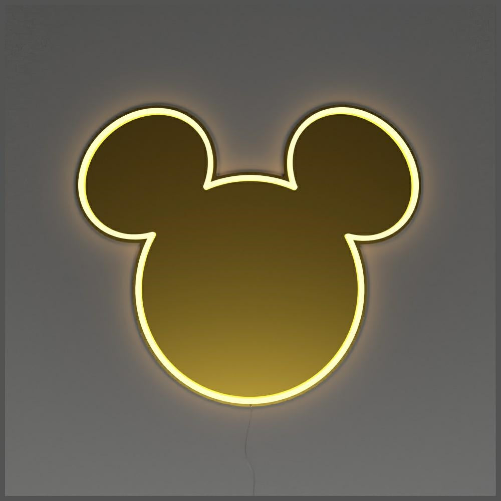 Yellowpop Καθρέφτης με Φωτισμό Neon LED και Καλώδιο USB - Disney Mickey Mirror - Gold