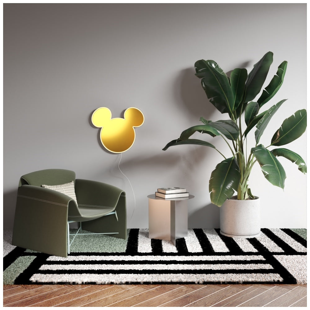 Yellowpop Καθρέφτης με Φωτισμό Neon LED και Καλώδιο USB - Disney Mickey Mirror - Gold
