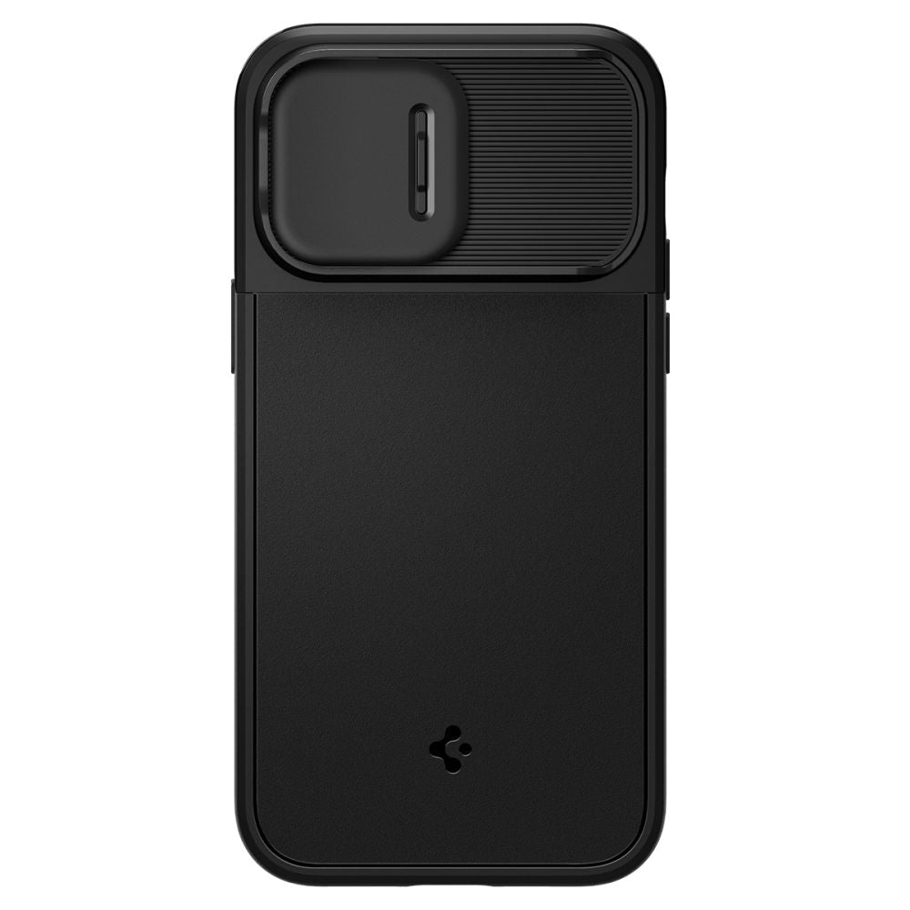 Spigen iPhone 14 Pro Optik Armor Mag Θήκη Σιλικόνης με Κάλυμμα για την Κάμερα και MagSafe - Black