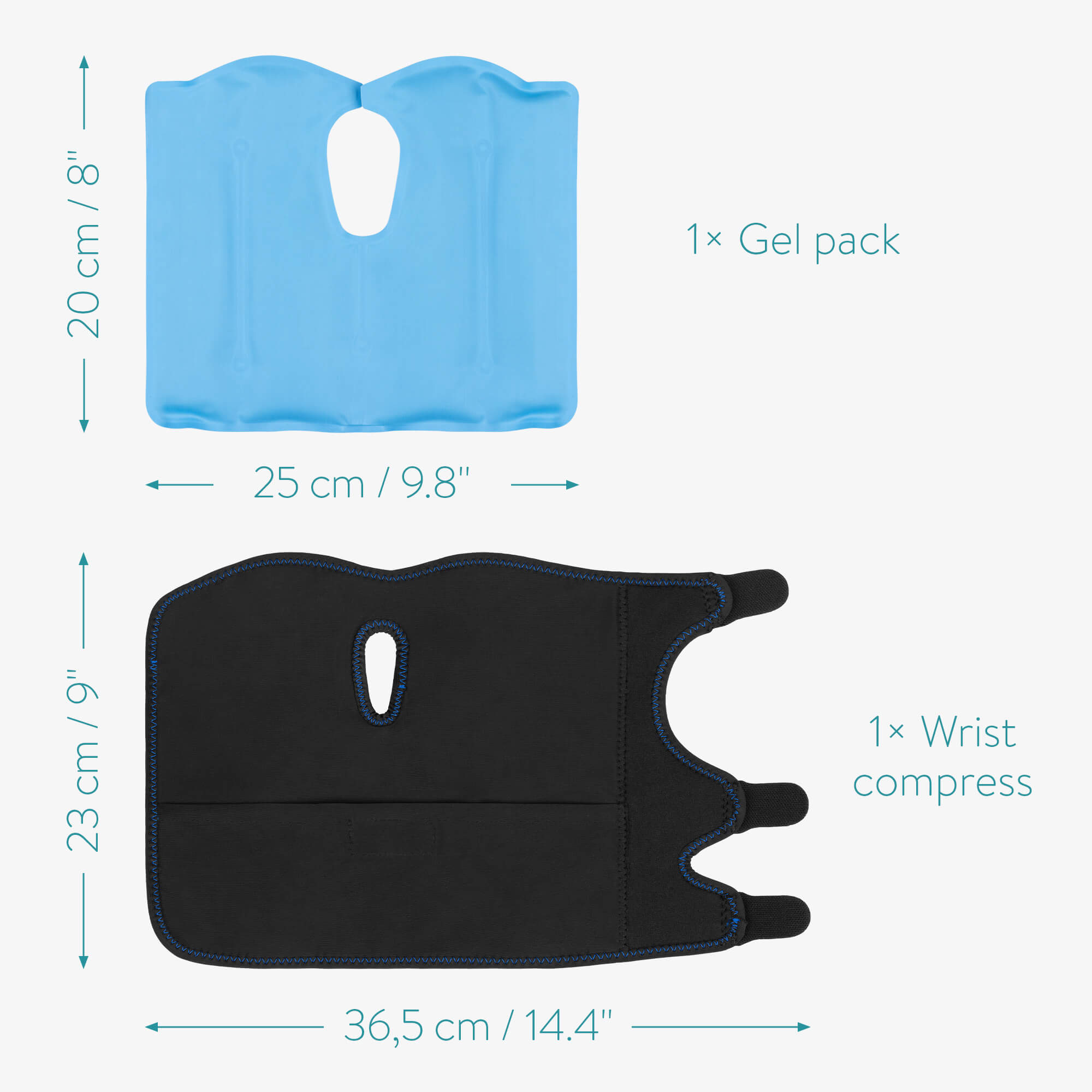 Navaris Κομπρέσα Καρπού - Black / Blue - 56523.01