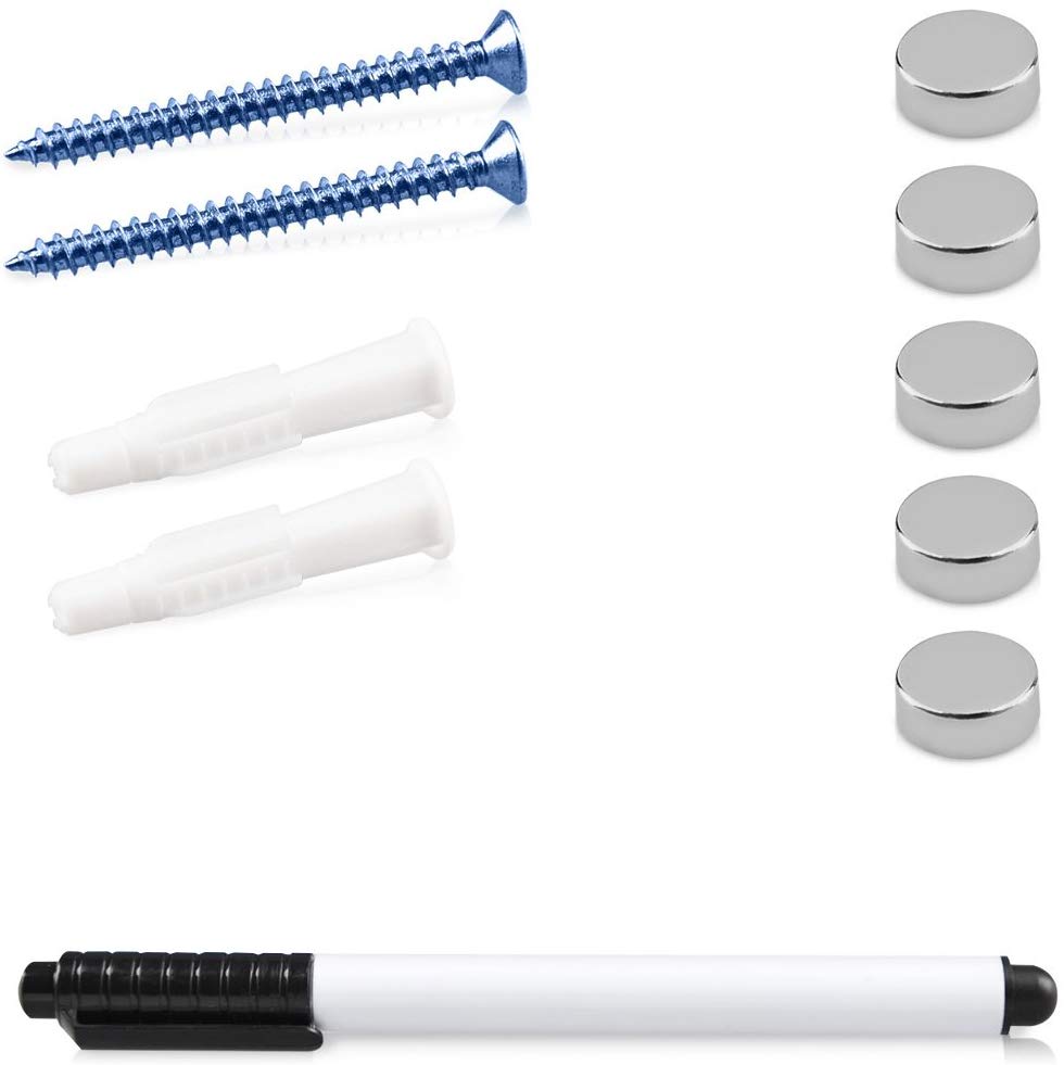 Navaris Μαγνητικός Γυάλινος Πίνακας - 90x60cm - White - 43984.02