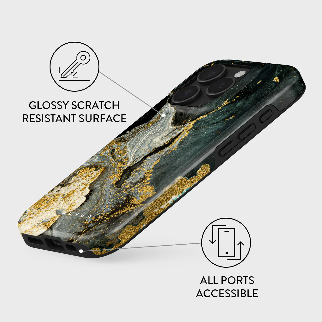 Burga iPhone 16 Pro Max Fashion Tough MagSafe Σκληρή Θήκη με MagSafe - Northern Lights