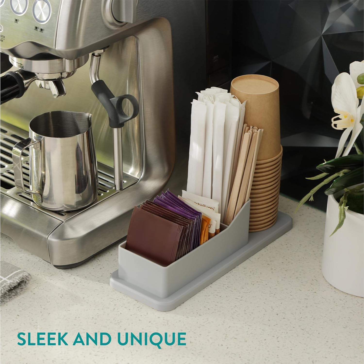 Navaris Αξεσουάρ για Οργάνωση και Αποθήκευση Αναλώσιμων Καφέ και Τσάι - Grey - 53537.01.22