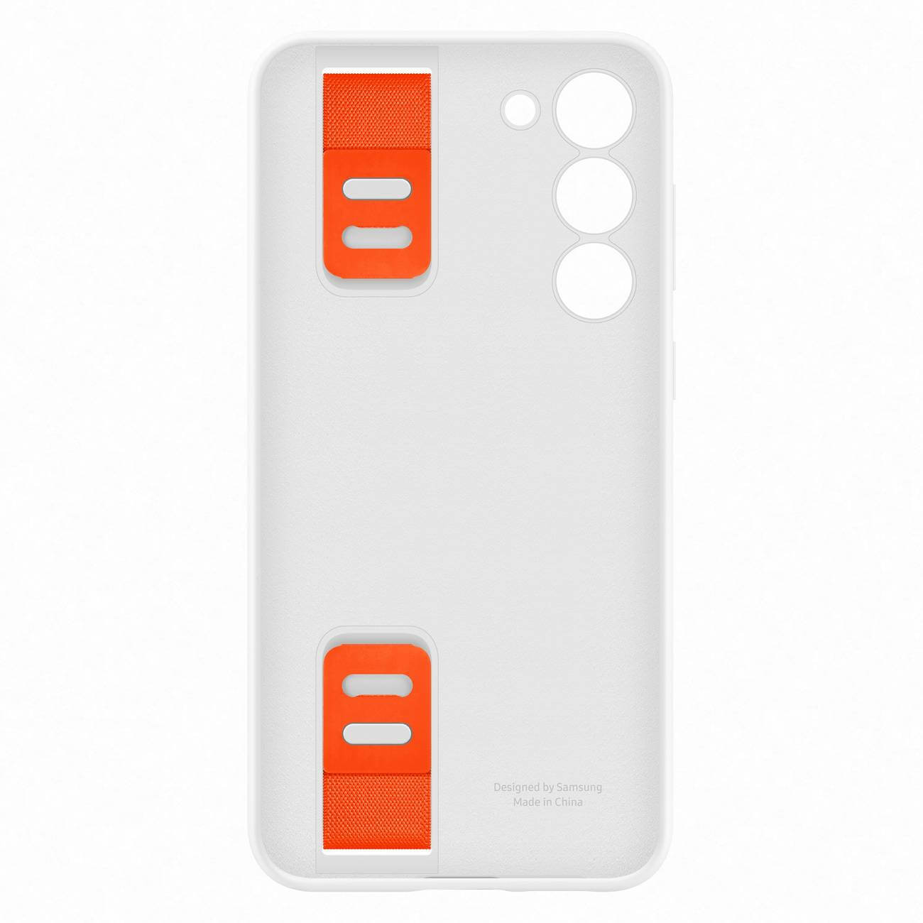 Samsung Silicone Grip Cover Samsung Galaxy S23+ Θήκη Σιλικόνης με Finger Holder - White - EF-GS916TWEGWW