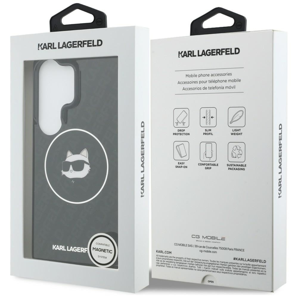 Karl Lagerfeld Samsung Galaxy S26 Ultra - Σκληρή Θήκη με Πλαίσιο Σιλικόνης και MagSafe - IML Repeat Choupette - Black