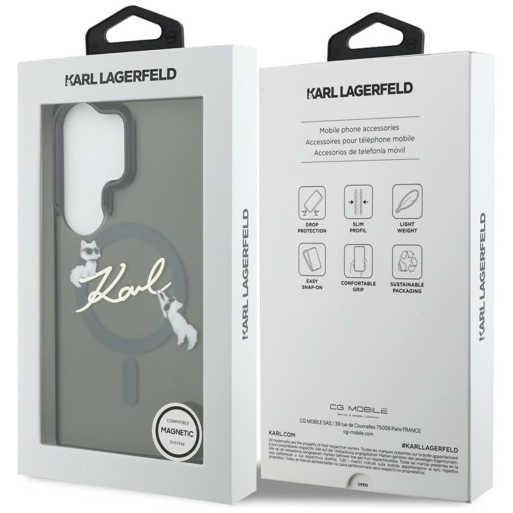 Karl Lagerfeld Samsung Galaxy S26 Ultra - Σκληρή Θήκη με Πλαίσιο Σιλικόνης - IML KC Script MagSafe - Black