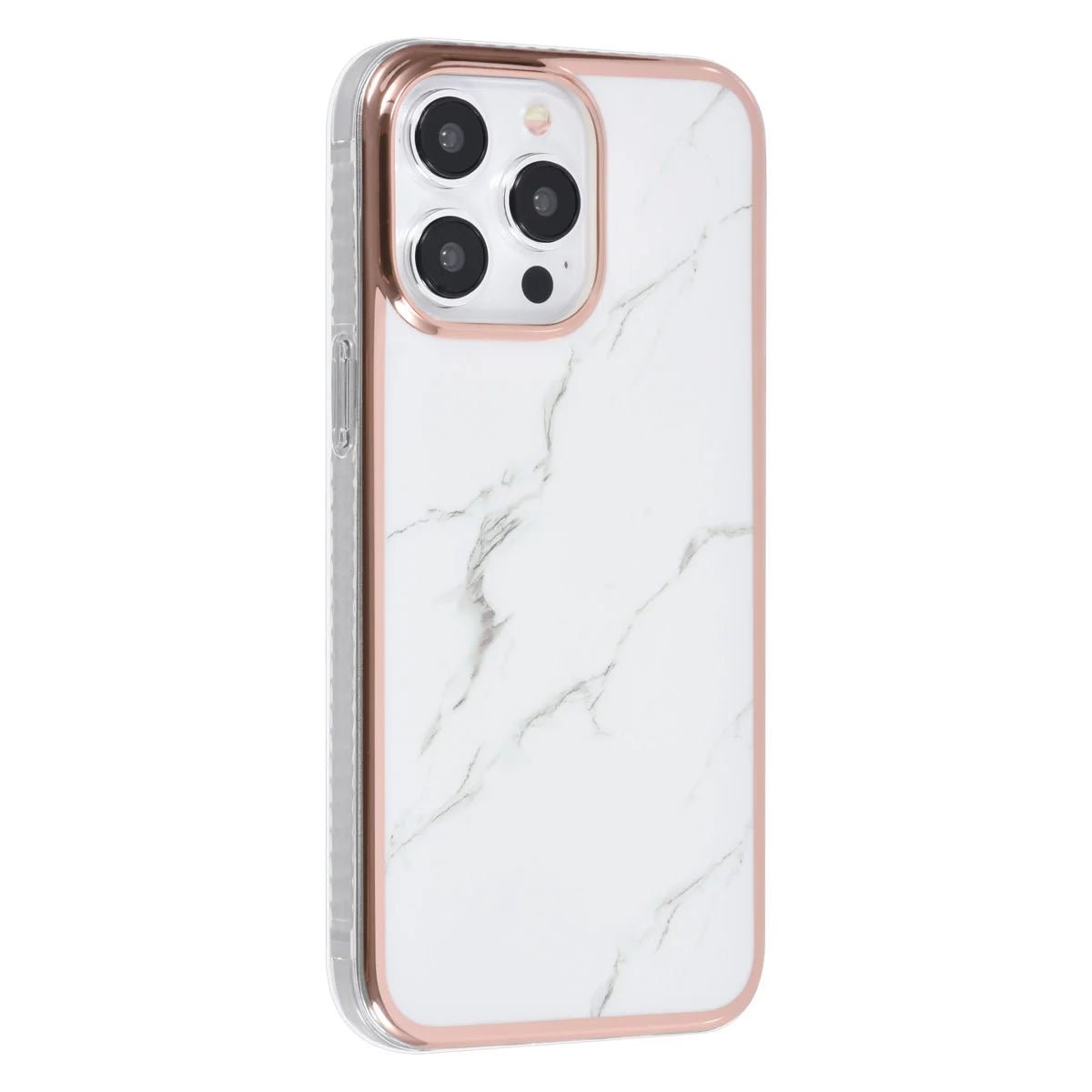 Tuniq iPhone 15 Pro Max - Σκληρή Θήκη με Πλαίσιο Σιλικόνης - Σχέδιο Μάρμαρο - Λευκή
