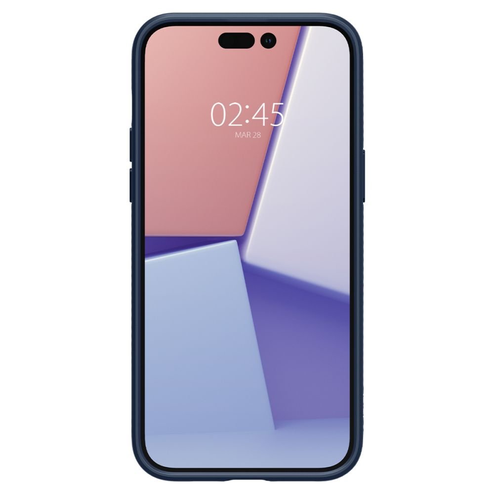 Spigen iPhone 14 Pro Max Liquid Air Θήκη Σιλικόνης - Navy Blue