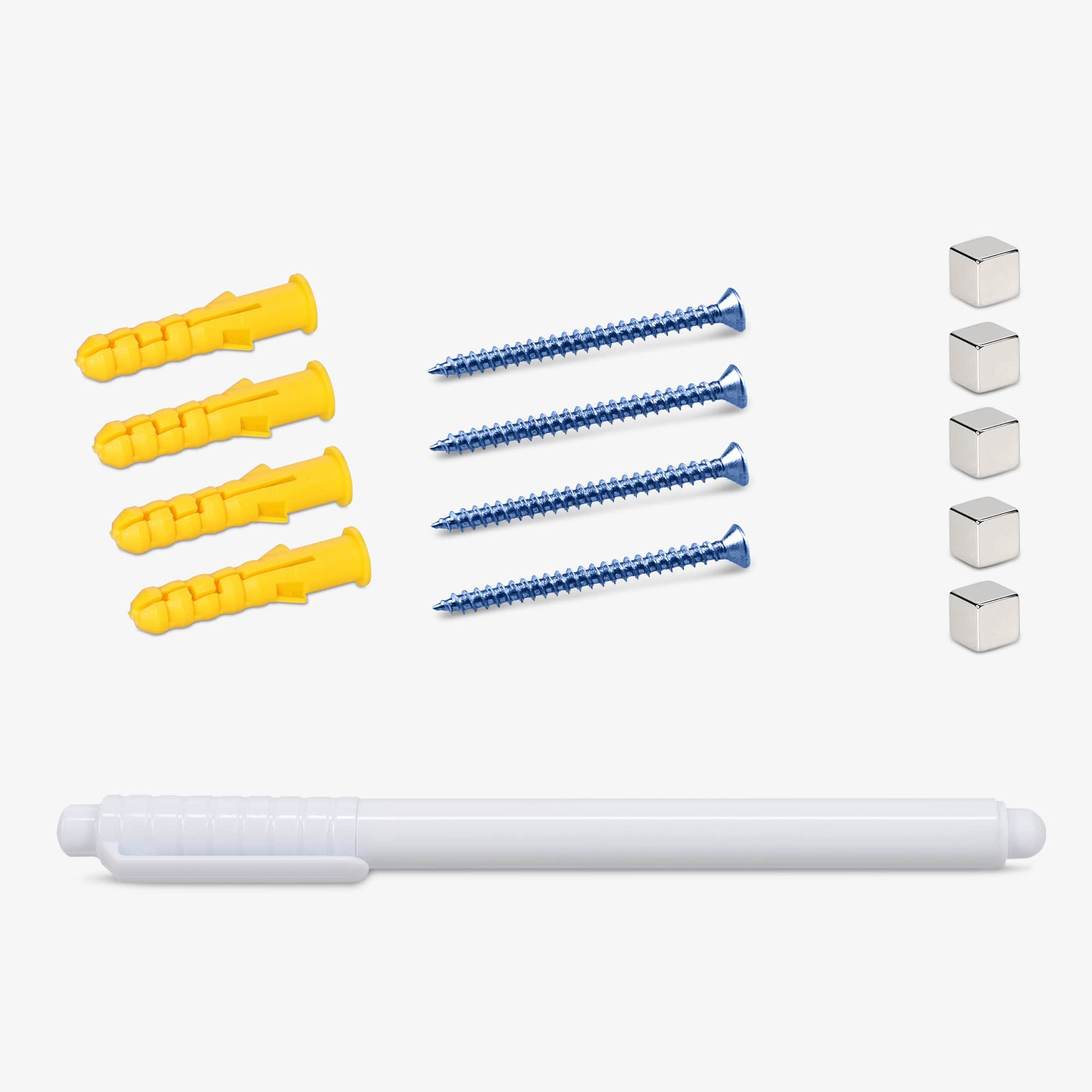 Navaris Μαγνητικός Γυάλινος Πίνακας - 60 x 40cm - Design White Marble - 45724.07