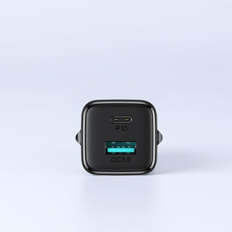 Joyroom L-QP207 Οικιακός Φορτιστής Γρήγορης Φόρτισης USB και Type-C QC 3.0 PD 20W - Black