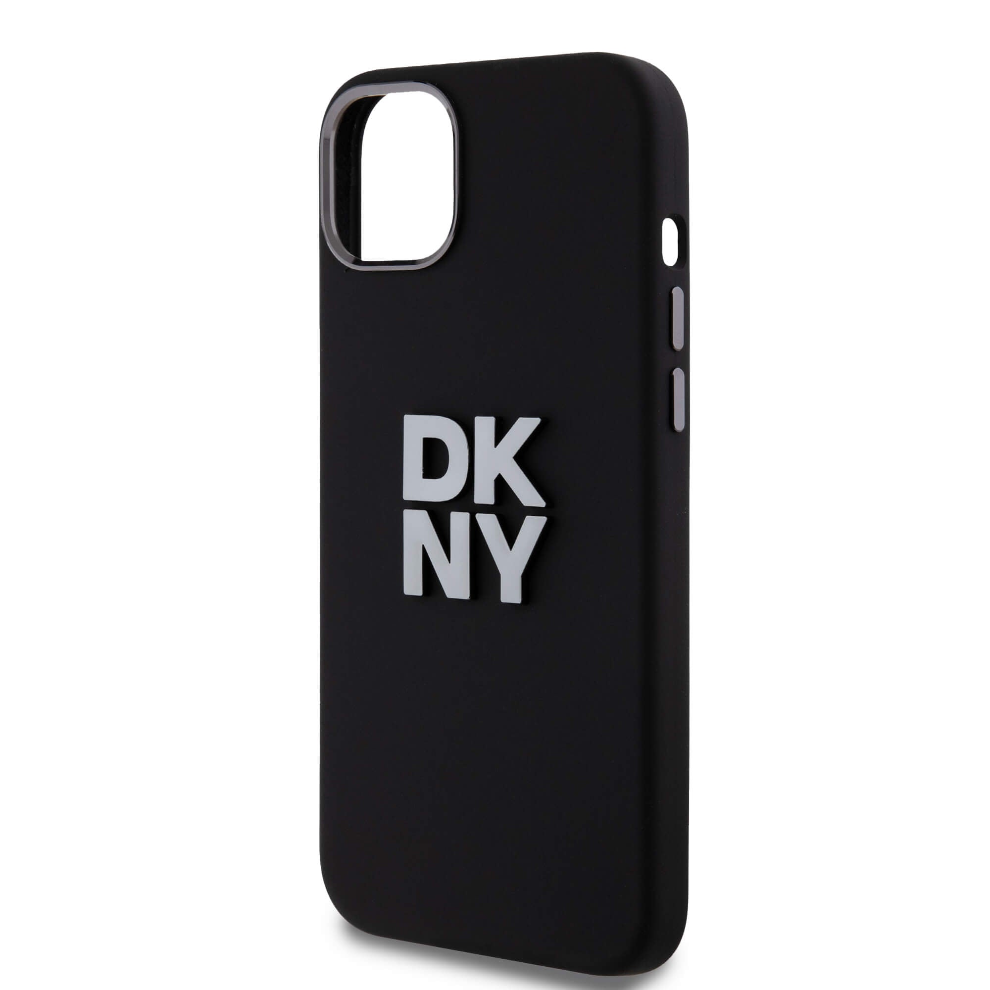 DKNY iPhone 15 Plus / 14 Plus - Liquid Silicone Metal Logo - Σκληρή Θήκη με Πλαίσιο Σιλικόνης - Black