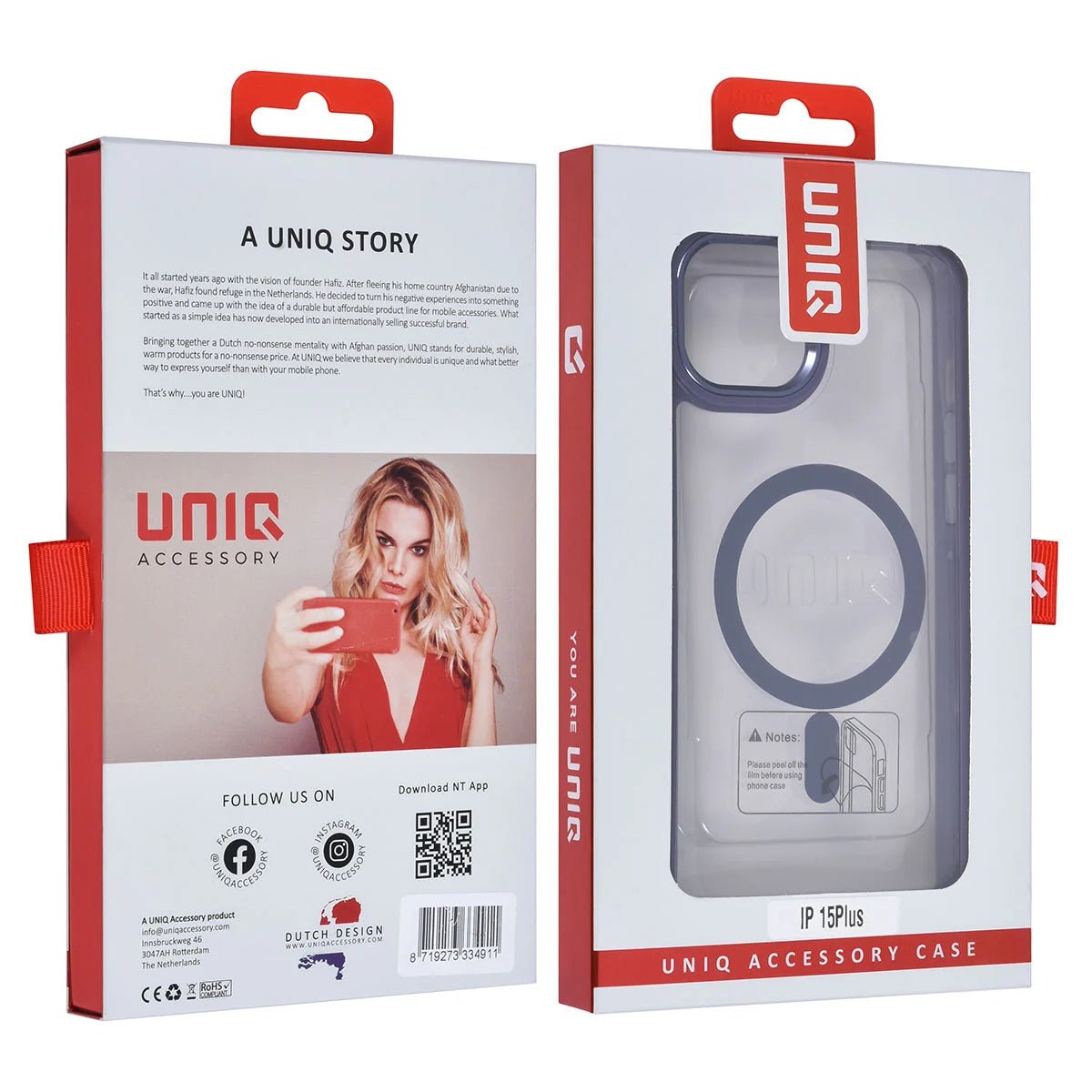 Tuniq iPhone 15 Plus / 14 Plus - MagSafe Σκληρή Θήκη με Πλαίσιο Σιλικόνης - Μοβ Ματ / Διάφανη