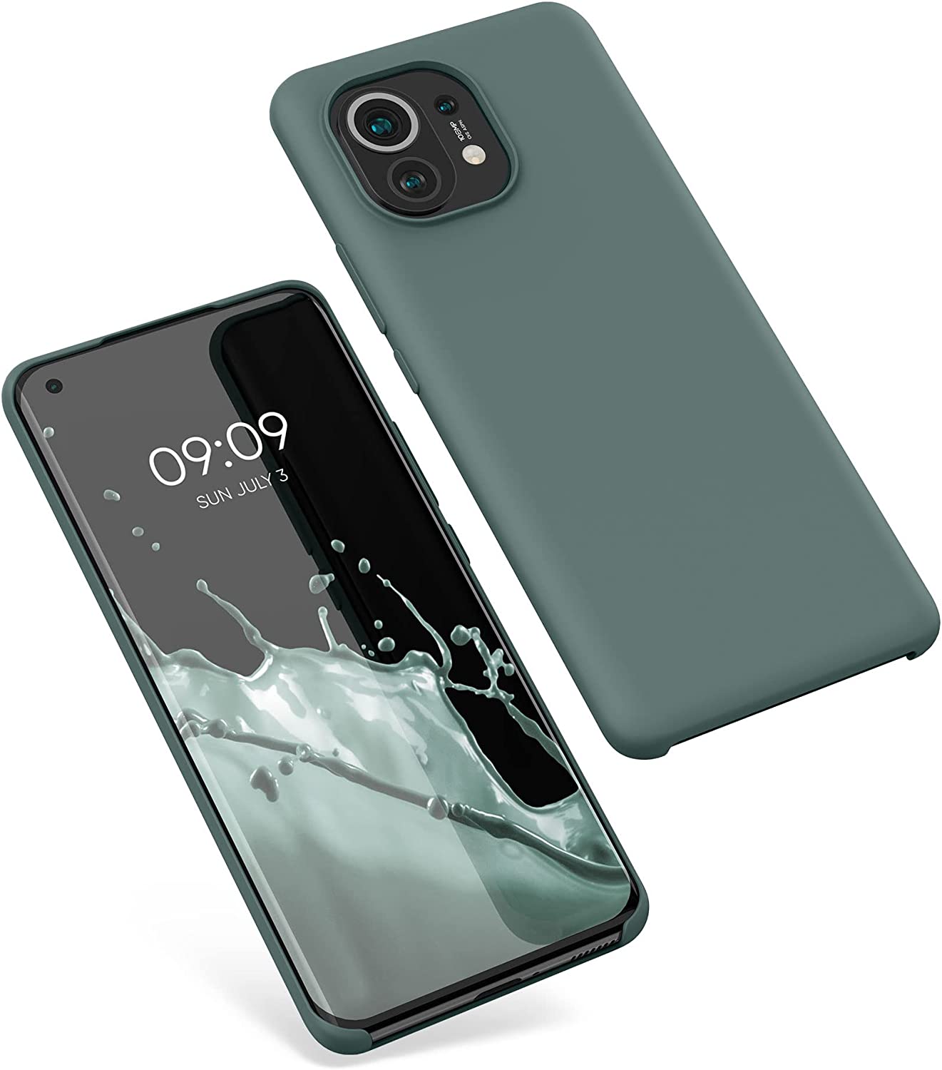 KW Xiaomi Mi 11 Θήκη Σιλικόνης Rubber TPU - Blue Green - 54379.171